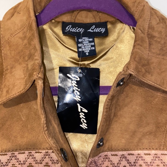 Juicy Lucy Western Style Leather Jacket size S - Picture 7 of 16